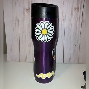 5$ Add on to bundle** Purple Metallic Tumbler with Cute Vinyl Stickers NEW